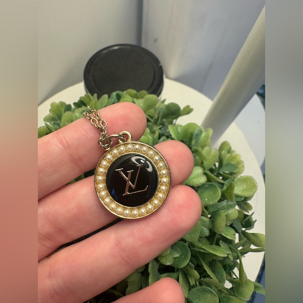 Authentic Reworked Louis Vuitton Zipper Pull Necklace